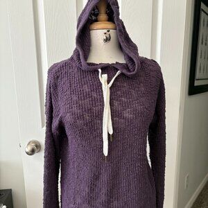 Hoodie Style Pullover Sweater Natural Reflections Size S NWT Purple/Grape Color